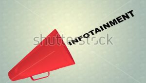 illustration-of-infotainment-title-flowing-from-a-loudspeaker