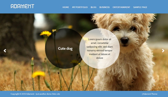 Adament – Free FullScreen Responsive WordPress Theme