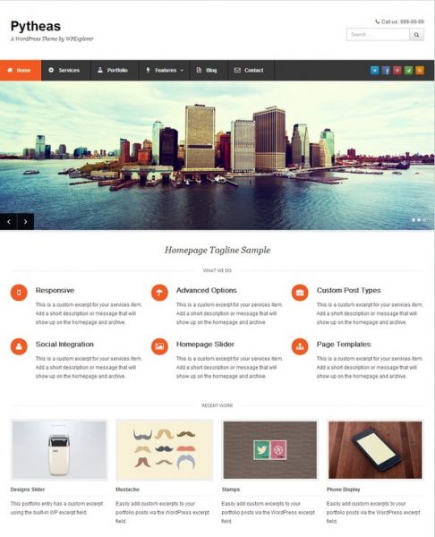 Pytheas – Free Responsive Corporate WordPress Theme