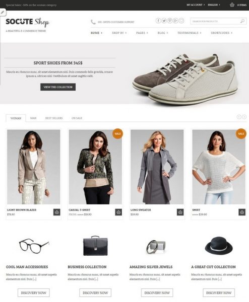Socute – Free minimalistic WooCommerce theme
