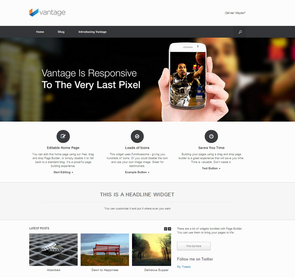 Vantage – Free Premium wordpress theme
