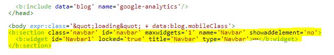 kode navbar blog