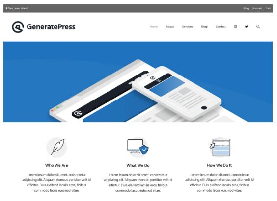 generate press wp theme