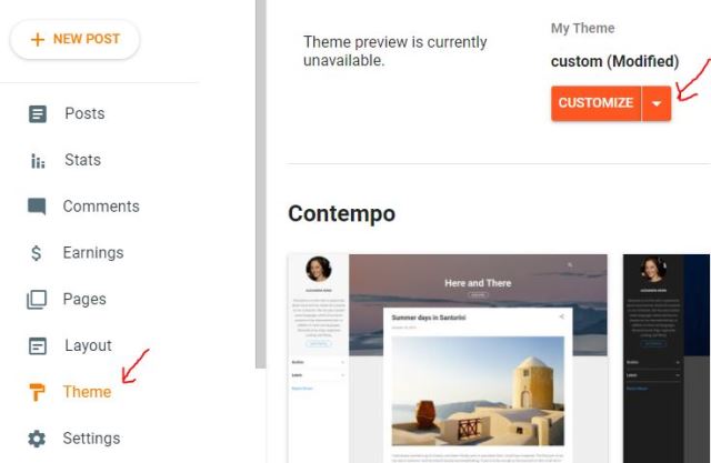 klik tema blogger