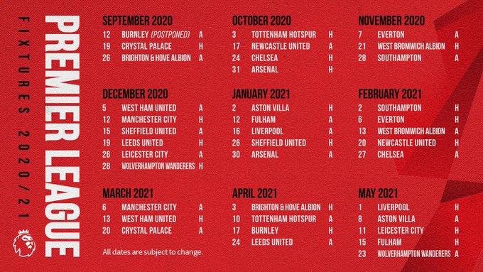 Jadwal Lengkap Manchester United di Liga Inggris 2021-2022