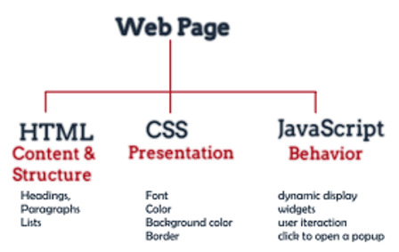 Trinity of Website HTML CSS Javascript