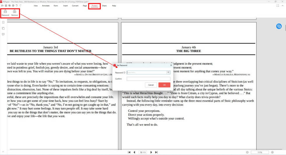 Add Password for Your PDF in PDFgear