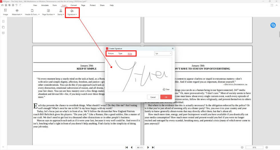 Add Signature in PDF Using PDFgear