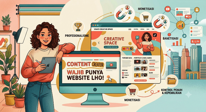 Kreator Konten Harus Punya Website, Tak Hanya Andalkan Media Sosial